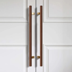 Tay nắm cửa lệch tâm TN097 gỗ óc chó ø38