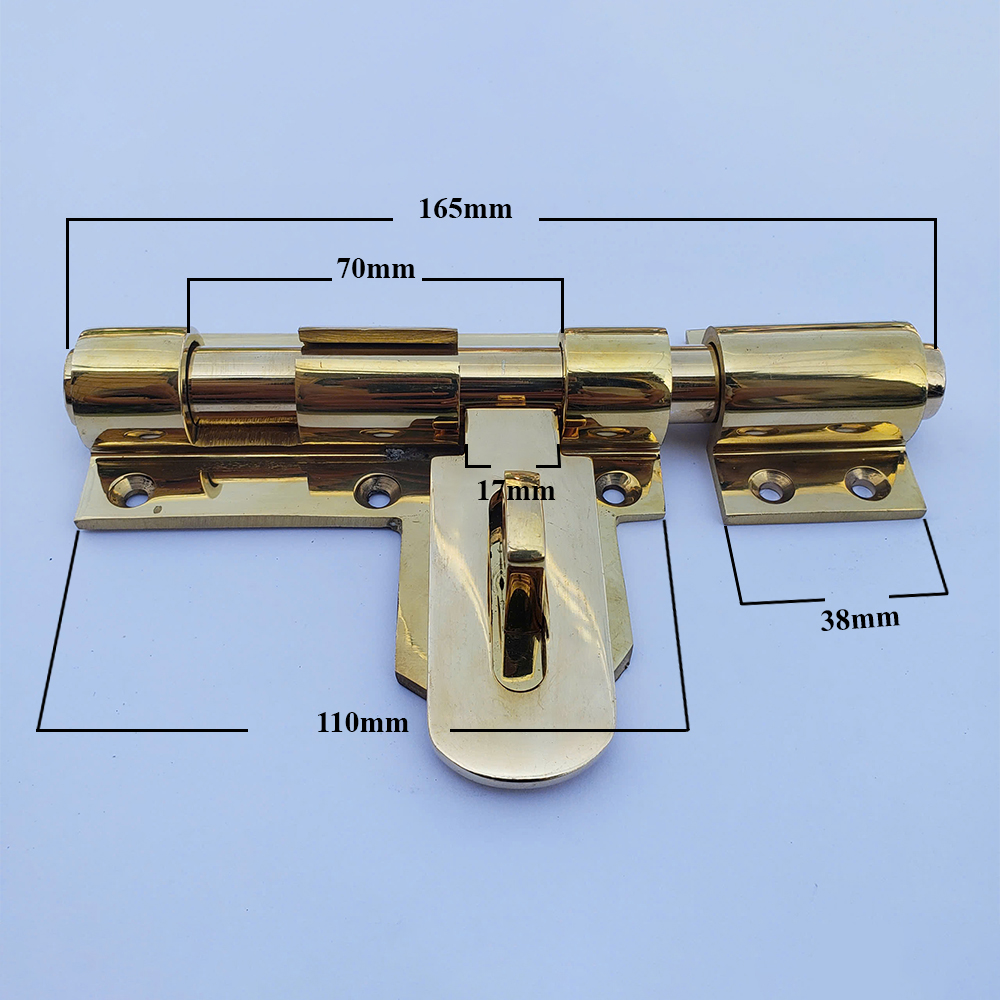 Thông số kỹ thuật chốt ngang cửa bằng đồng CC025
