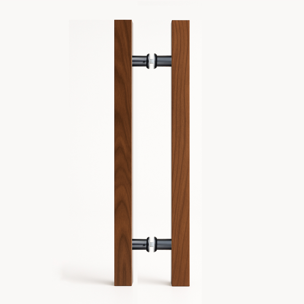 Tay nắm cửa TN111 gỗ óc chó vuông 40mm