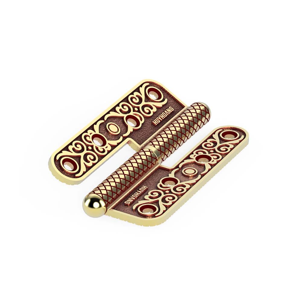 Bản lề cối Huy Hoàng BLCHCP2904 đồng thau dài 114mm dày 4mm - Ảnh 2