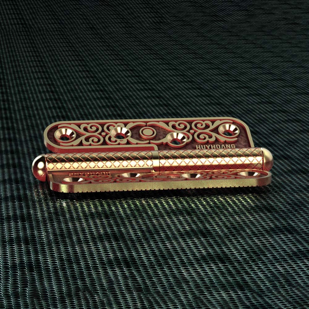 Bản lề cối Huy Hoàng BLCHCP2904 đồng thau dài 114mm dày 4mm - Ảnh 3