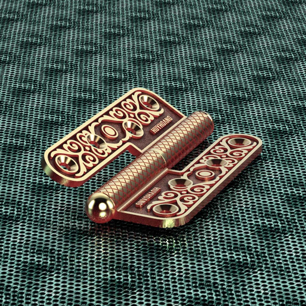 Bản lề cối Huy Hoàng BLCHCP2904 đồng thau dài 114mm dày 4mm - Ảnh 4