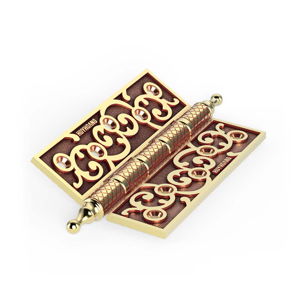 Bản lề lá Huy Hoàng BLLHCP01 đồng thau 125x89x4.5mm