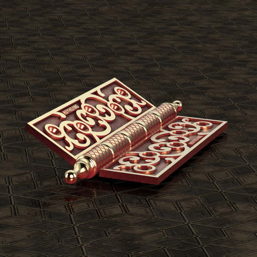 Bản lề lá Huy Hoàng BLLHCP01 đồng thau 125x89x4.5mm - Ảnh 3