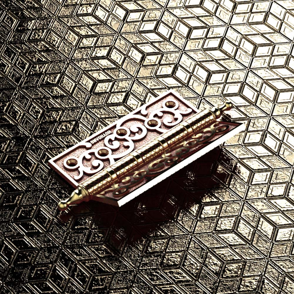 Bản lề lá Huy Hoàng BLLHCP01 đồng thau 125x89x4.5mm - Ảnh 4