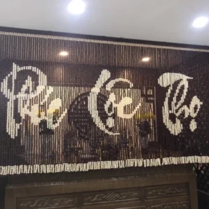 Rèm hạt gỗ phòng thờ hợp phong thuỷ