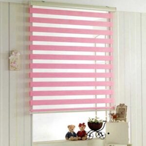 Màn cửa sổ cầu vồng trẻ em màu hồng