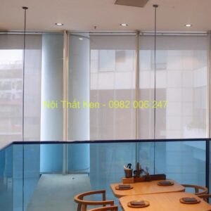 Rèm cuốn vải lưới màu đen cao cấp nhập khẩu Hàn Quốc NTKRCL10