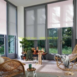 Rèm cuốn vải lưới cửa sổ đẹp che nắng cản sáng NTKRCL09