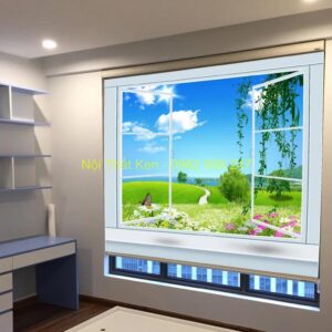 Màn cuốn in tranh Anna Blinds nhập khẩu từ Hàn Quốc NTKRCT04