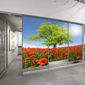 Rèm cuốn tranh đẹp cao cấp tại Bình Dương NTKRCT03