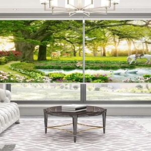 Rèm cửa cuốn in tranh tphcm phong cảnh thiên nhiên NTKRCT01