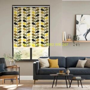 Rèm cuốn in tranh Màu vàng tân trang cửa sổ NTKRCT09