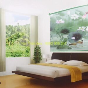 Mành cuốn in tranh phong cảnh giá rẻ tại Bình Thạnh 100% NTKRCT08