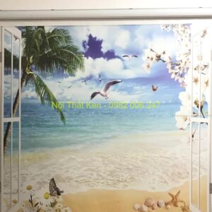 Rèm cuốn in tranh giá rẻ chất lượng mẫu mã đa dạng NTKRCT15