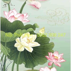 Rèm cuốn tranh in 3D logo hoa văn họa tiết đẹp sắc nét