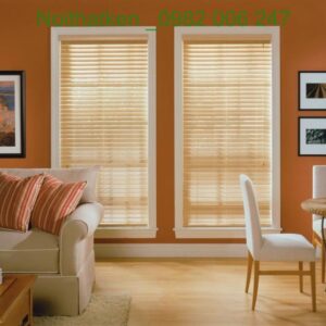 Rèm sáo gỗ cao cấp cửa sổ văn phòng Star Blinds RG28